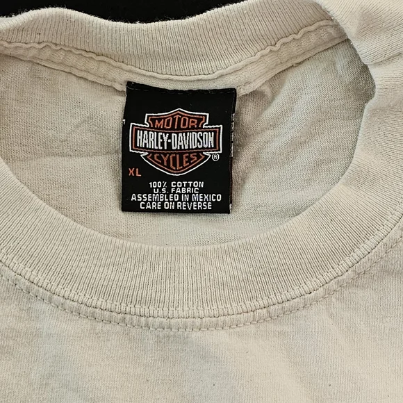 Harley-Davidson T-Shirt in Cream. XL - Picture 7 of 8